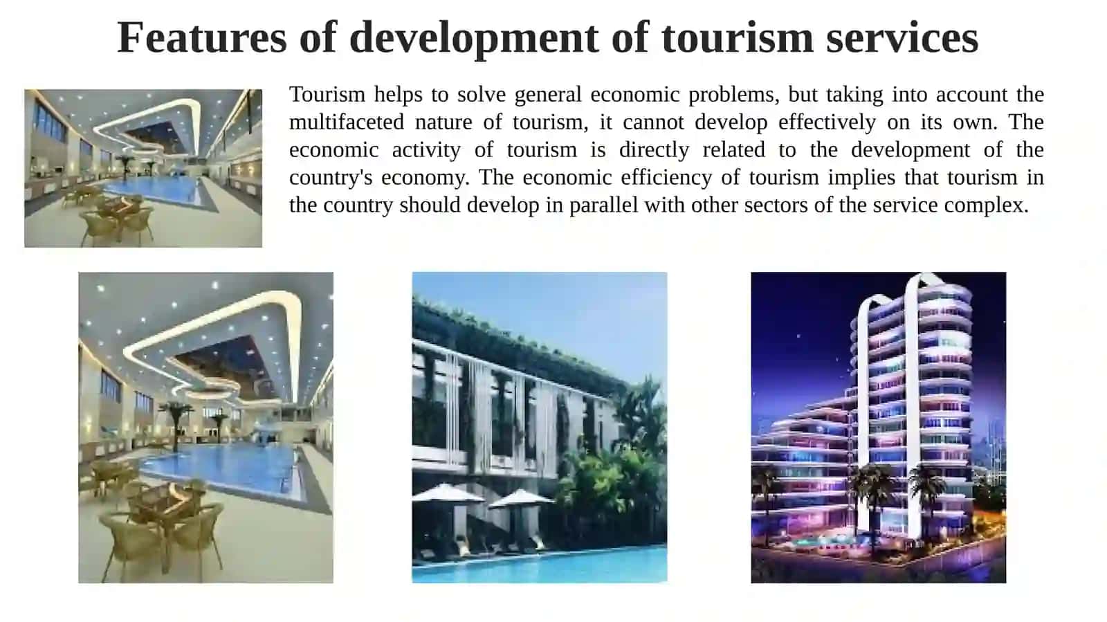 Features of development of tourism services 3