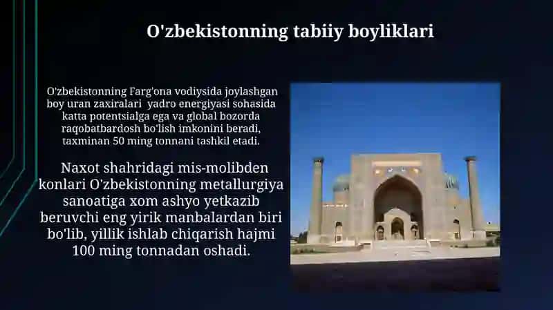 O'zbekiston va Markaziy Osiyo mamlakatlari 3