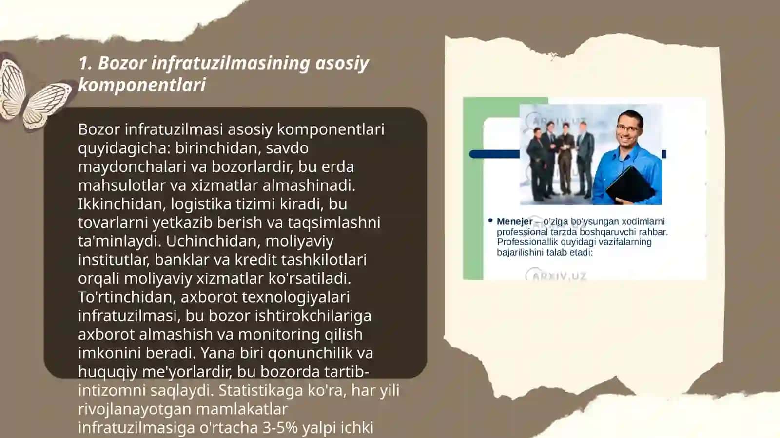Bozor infratuzilmasining asosiy komponentlari 3