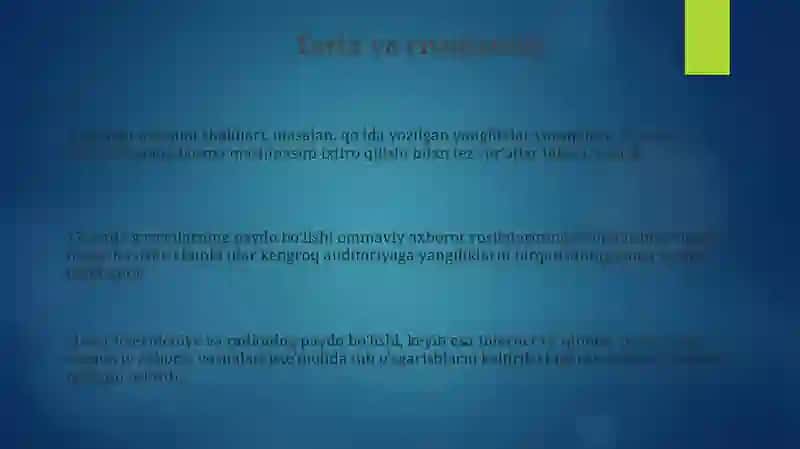 Ommaviy axborot vositalari: tarixi, turlari va ta'siri 3