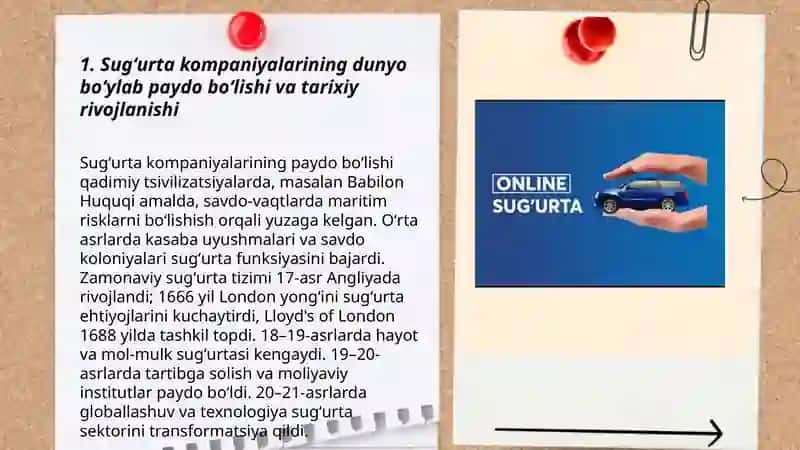Sugʻurta kompaniyalari va uning tarixi 3