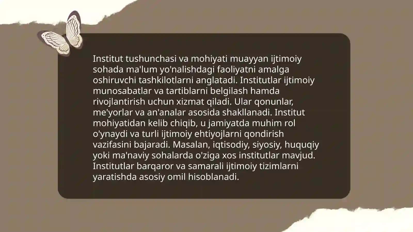 Institut va tushunchalar 3