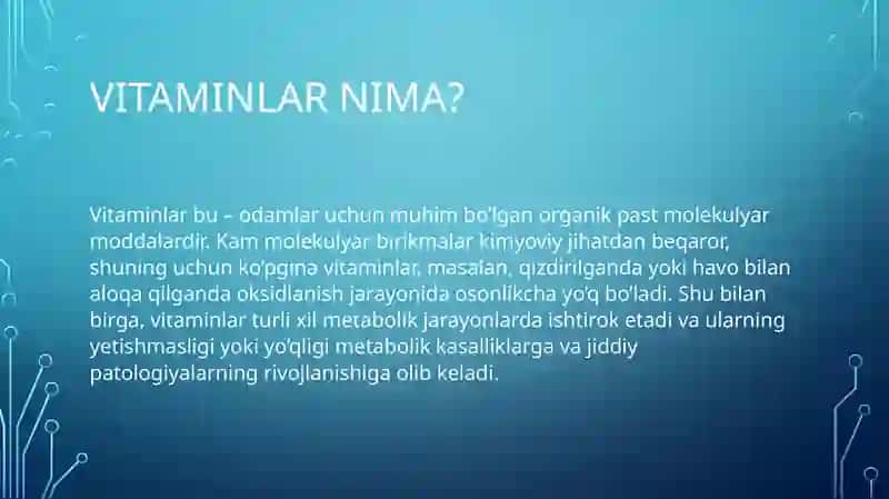 Avitaminoz va gipovitaminoz 3