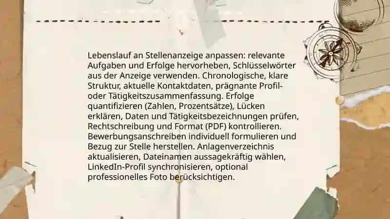 Vorbereitung auf ein Vorstellung 3