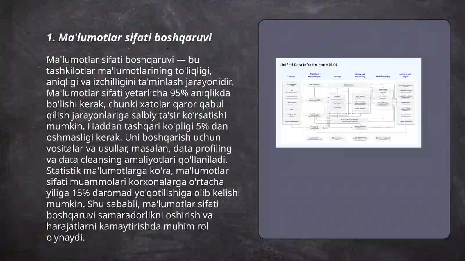Ma'lumotlar sifati boshqaruvi 3