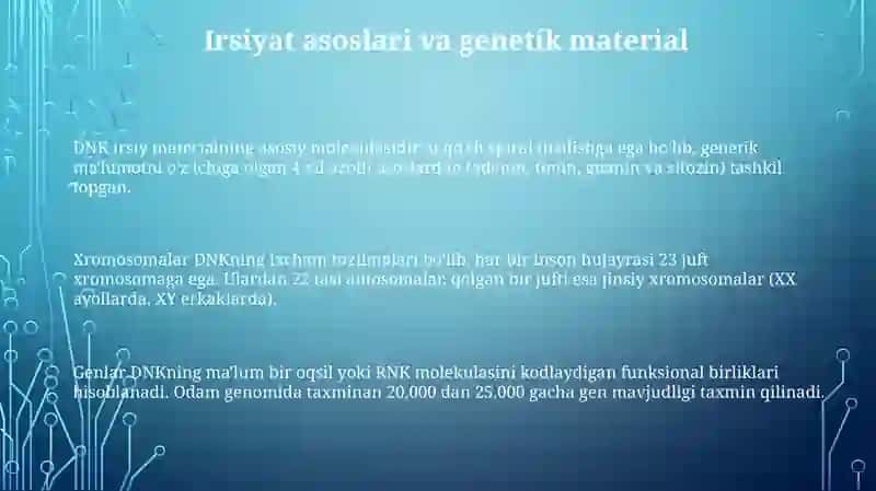 Irsiyat va irsiy kasalliklar 3