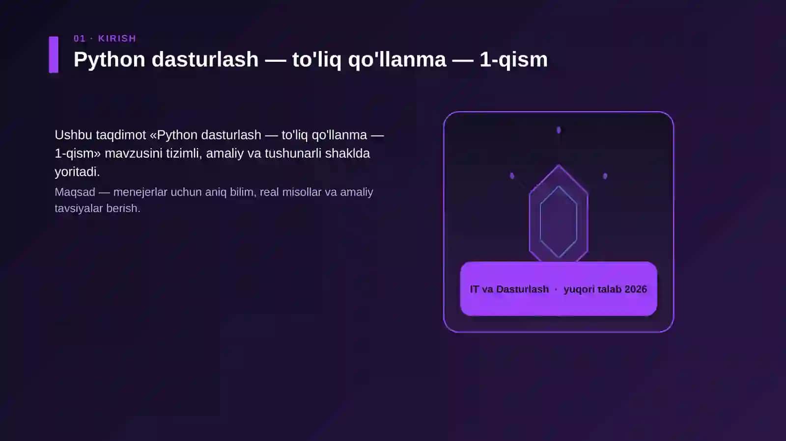 Python dasturlash — to'liq qo'llanma — 1-qism 3