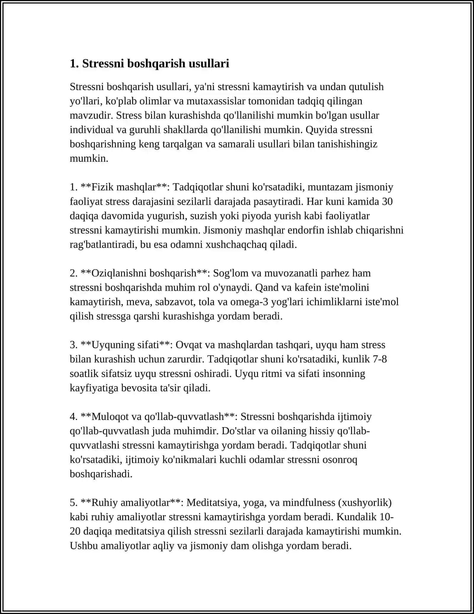 STRESS VA VAQTNI SAMARALI OʻTKAZISH USULLARI 3