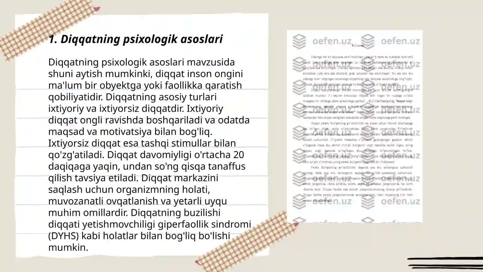 Diqqatning psixologik asoslari 3