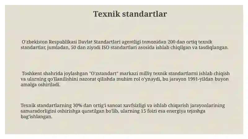 Standartlarning turlari va toifalari 3