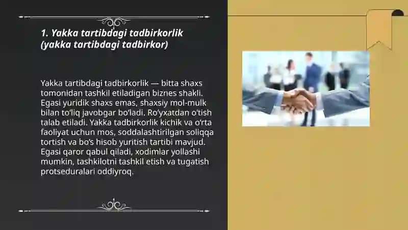Yakka tartibdagi tadbirkorlik 3