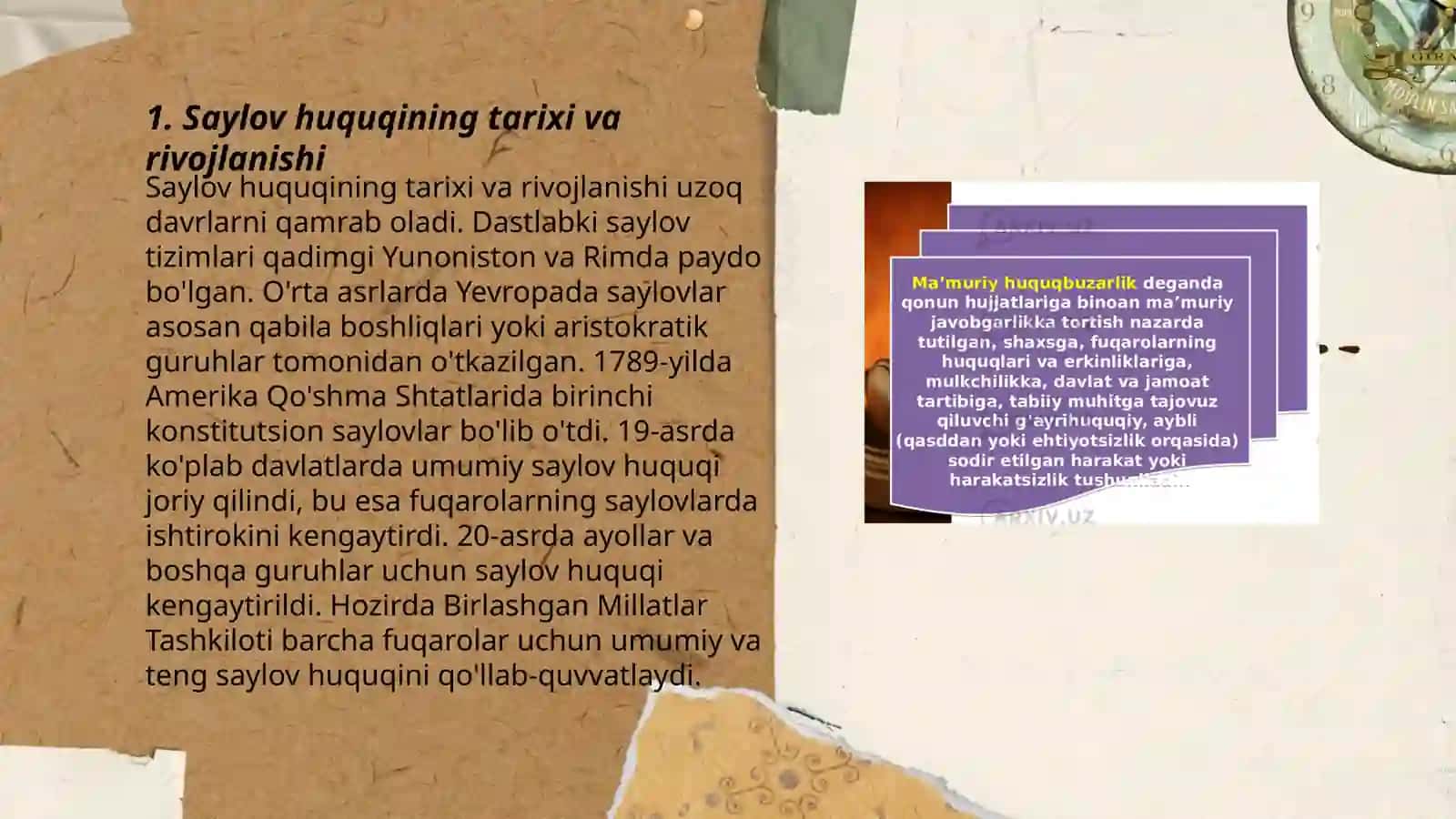 Saylov huquqi - fuqarolarning siyosiy huquqi sifatida 3