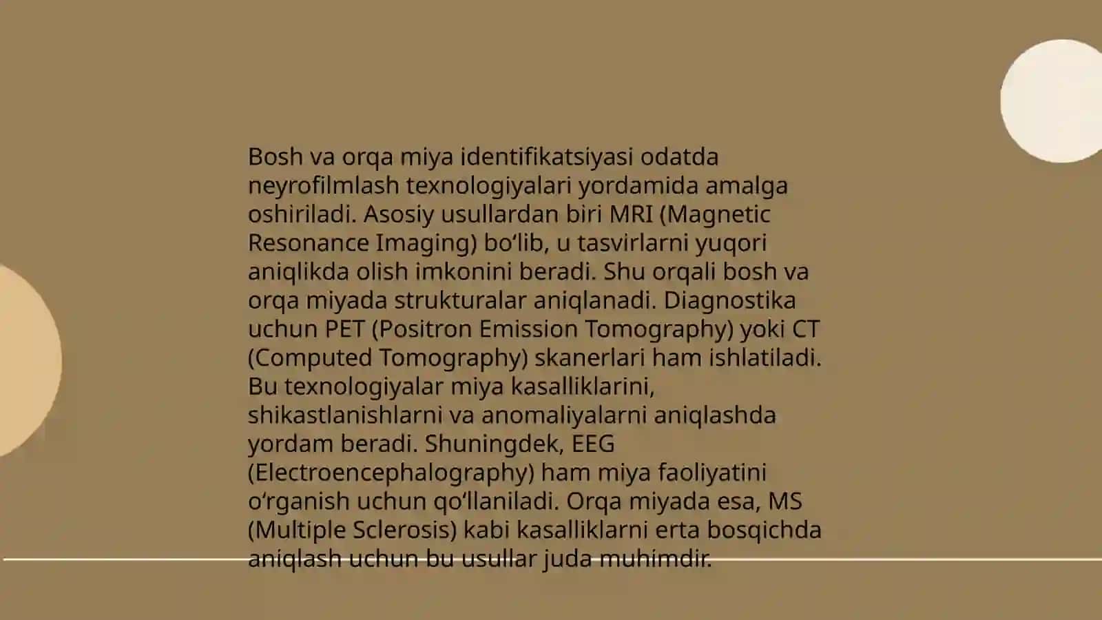 Bosh va orqa miya o'tkazuv yo'llari 3