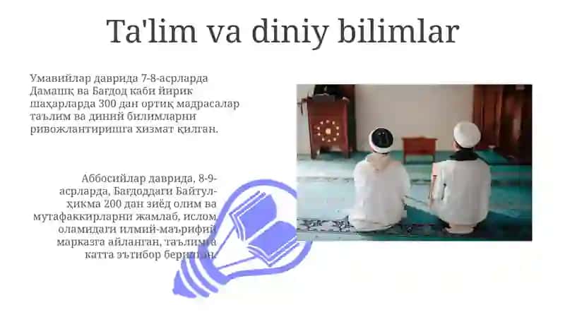 Ta'lim va diniy bilimlar 3