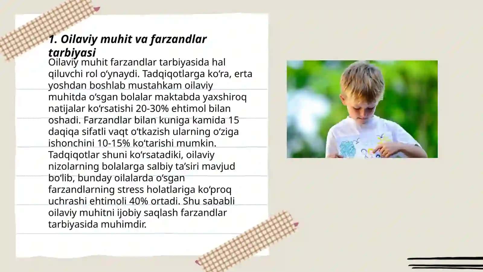 Oilaviy muhit va farzandlar tarbiyasi 3
