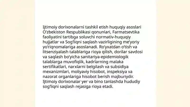 Ijtimoiy dorixonalarni tashkil qilish va joylashtirish tartibi,vazifa va funksiyalari 3