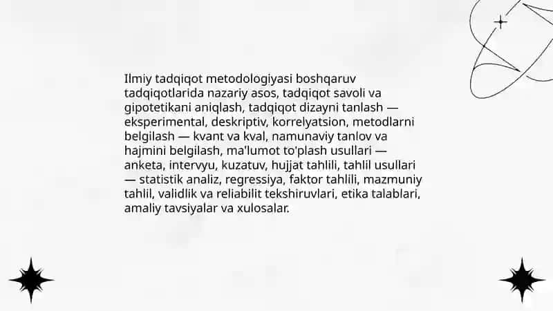 Boshqaruvning tadqiqotchilik usullari 3