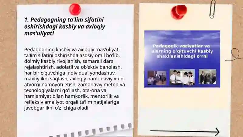 Pedagogning ta'lim sifatini oshirishda pedagogning o'rni 3