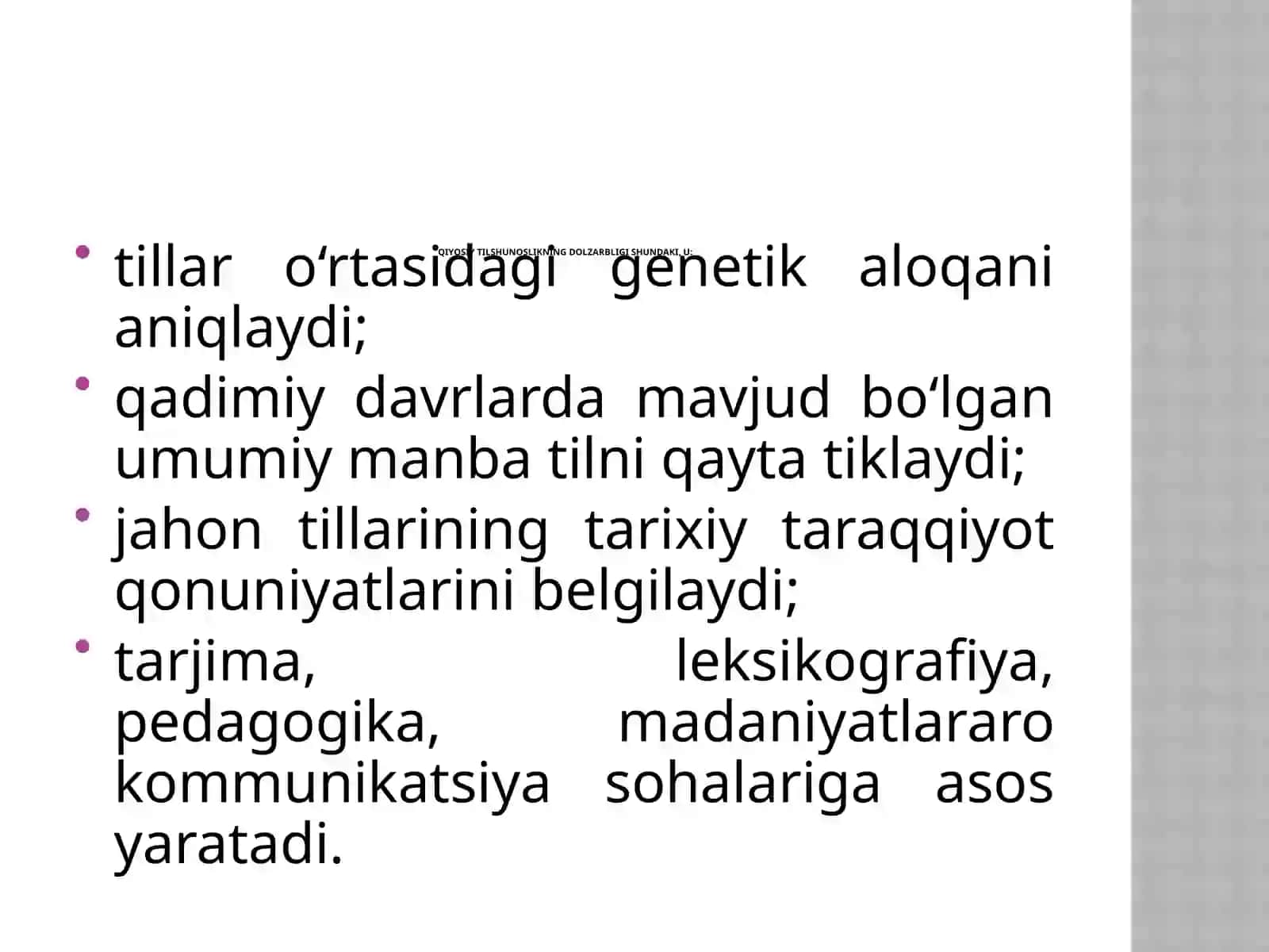 QIYOSIYTILSHUNOSLIK FANINING RIVOJLANISH TARIXI 3