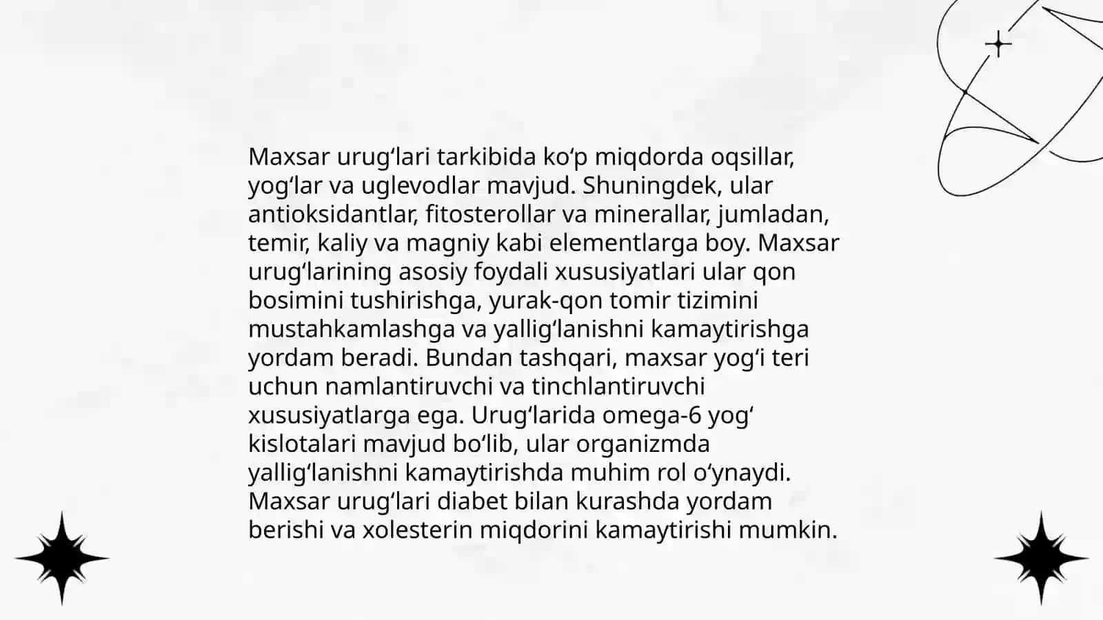 Maxsar urug‘idan moy olishning optimal texnologiyasi 3