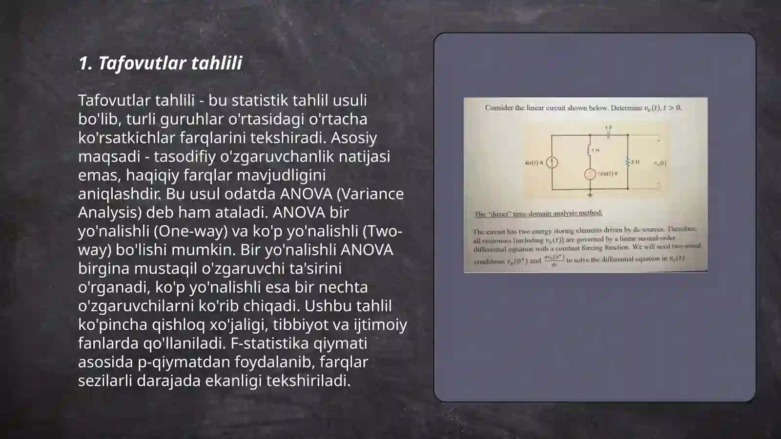 Tafovutlar tahlili 3