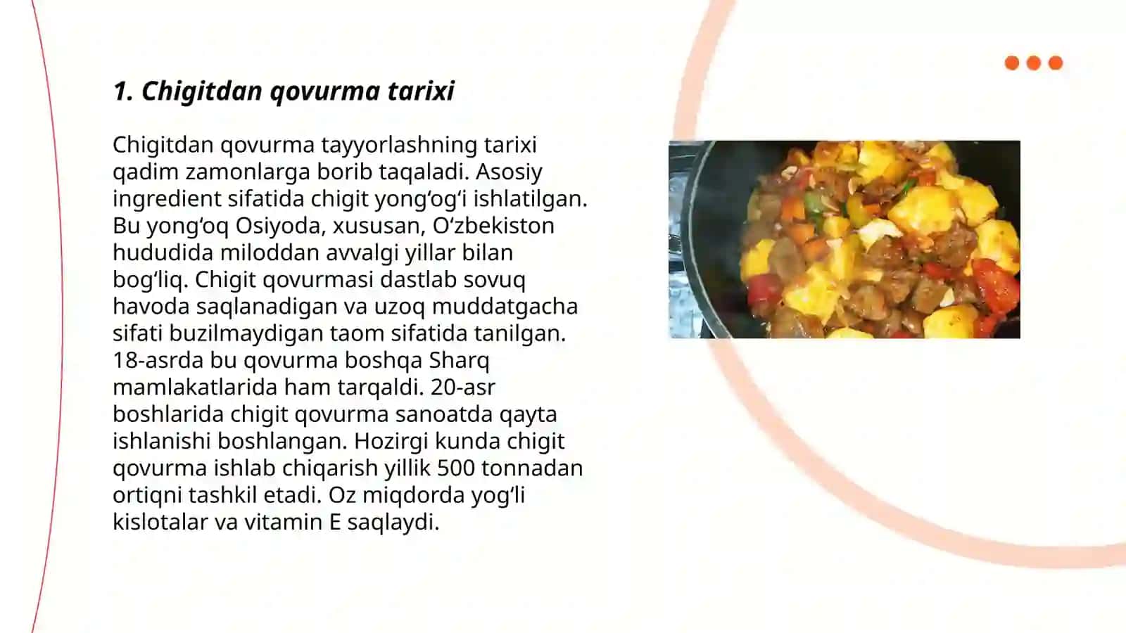 Chigitdan qovurma tayyorlash texnalogiyasi 3