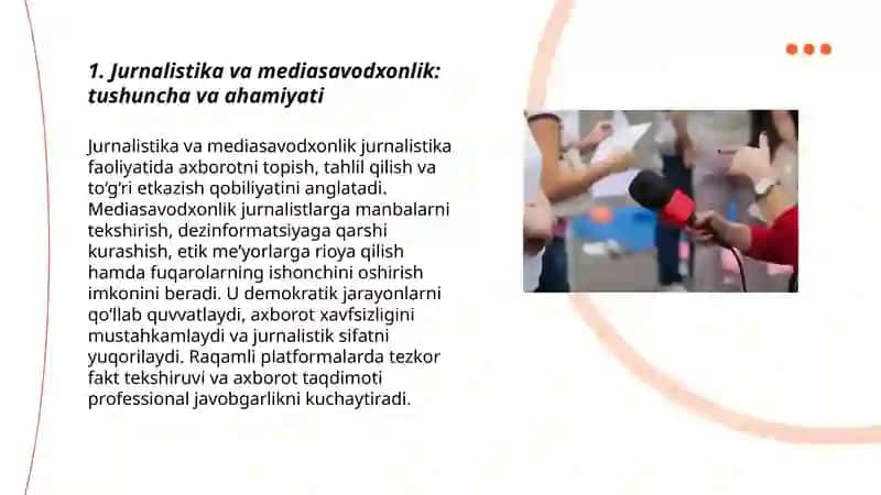 Jurnalistika va mediasavodxonlik 3