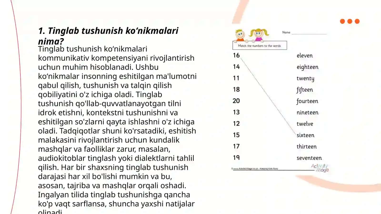 Oʻquvchilarda tinglab tushunish koʻnikmalarini shakllantirish mazmuni 3