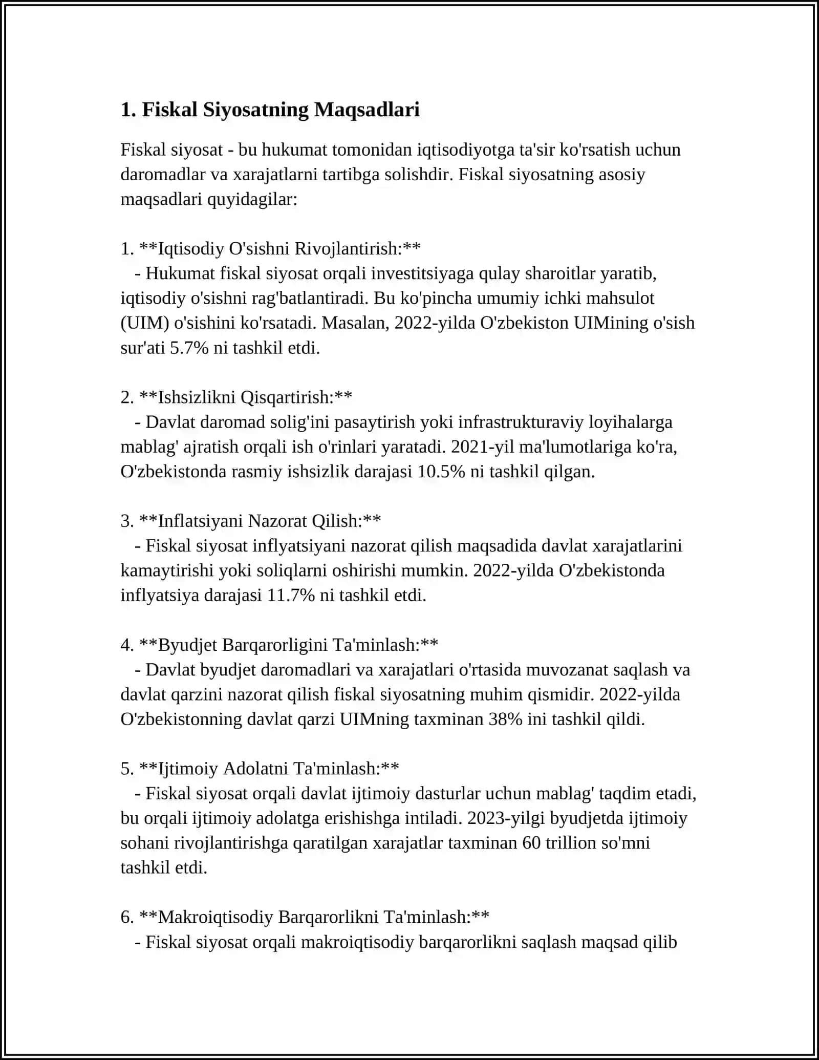 FISKAL SIYOSAT VA IQTISODIY O'SISH 3