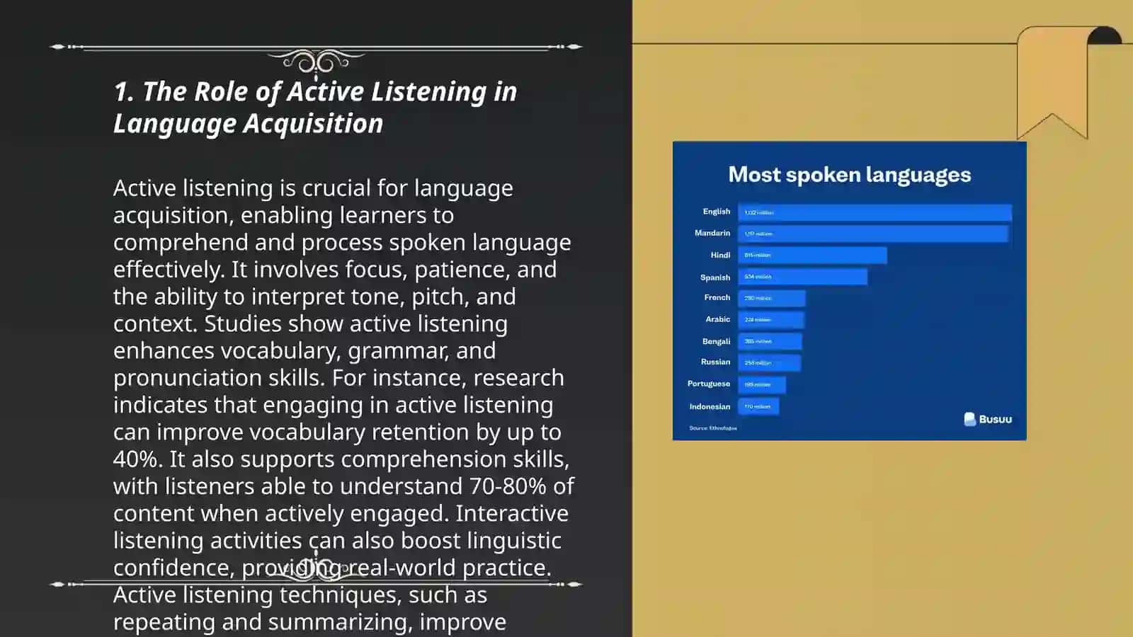 Integration of the language skills: listening 3