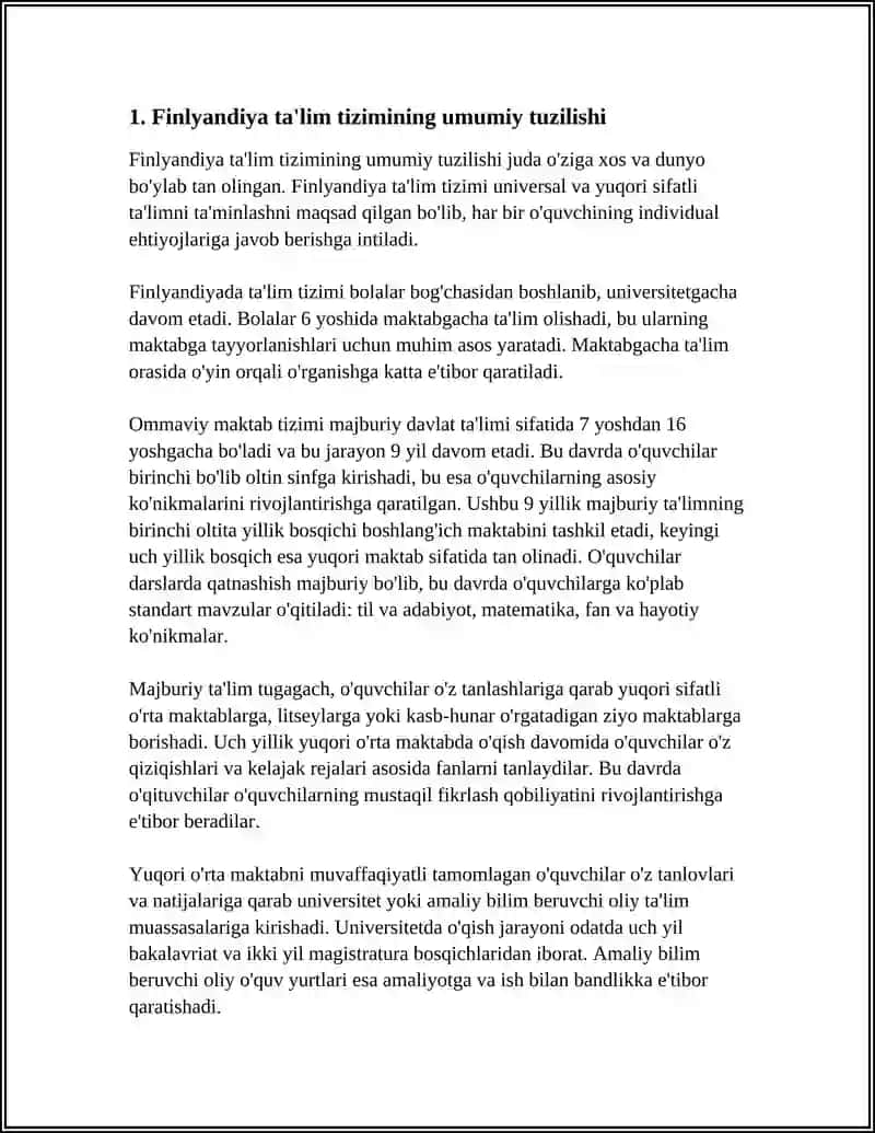 FINLANDIYANING TA'LIM TIZIMI 3
