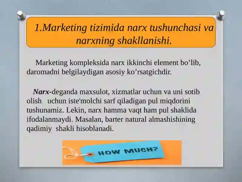 MARKETING TIZIMIDA NARX SIYOSATI 3