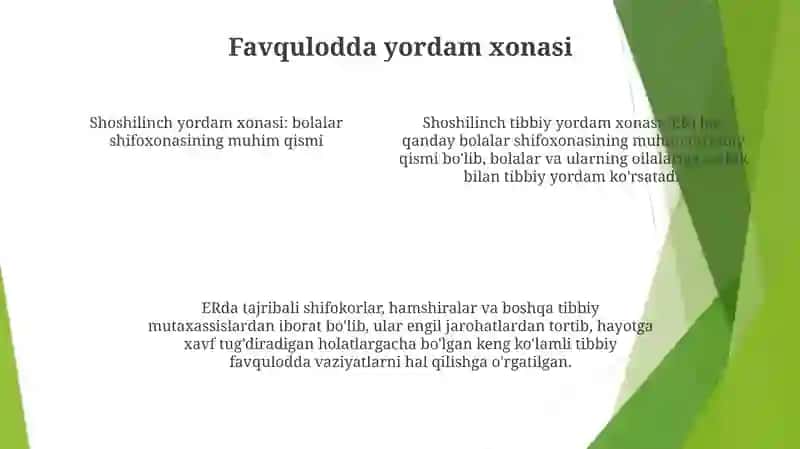 Bolalar Kasalxonasining Tuzilishi 3