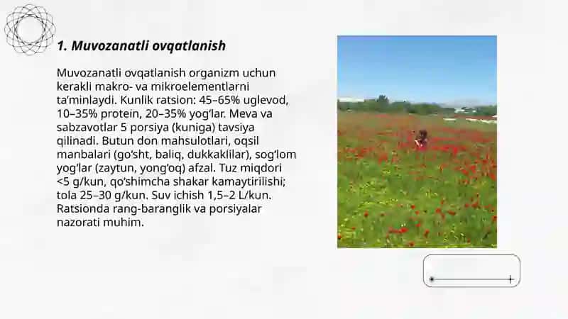 Muvozanatli ovqatlanish 3