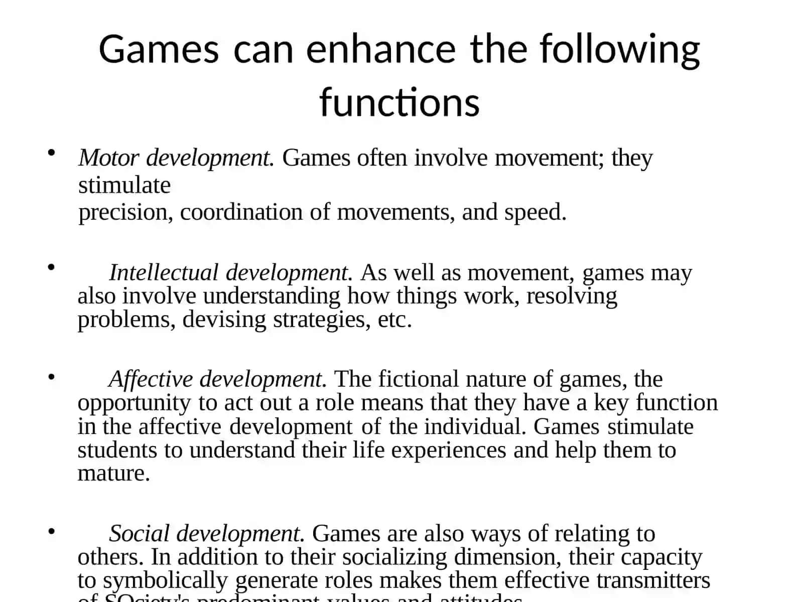 The role of games in education 3