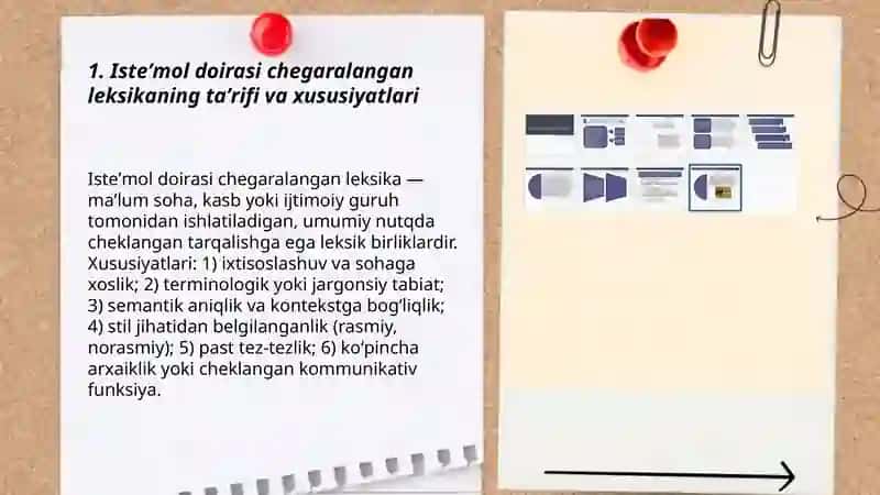 Isteʼmol doirasi chegaralangan leksika 3