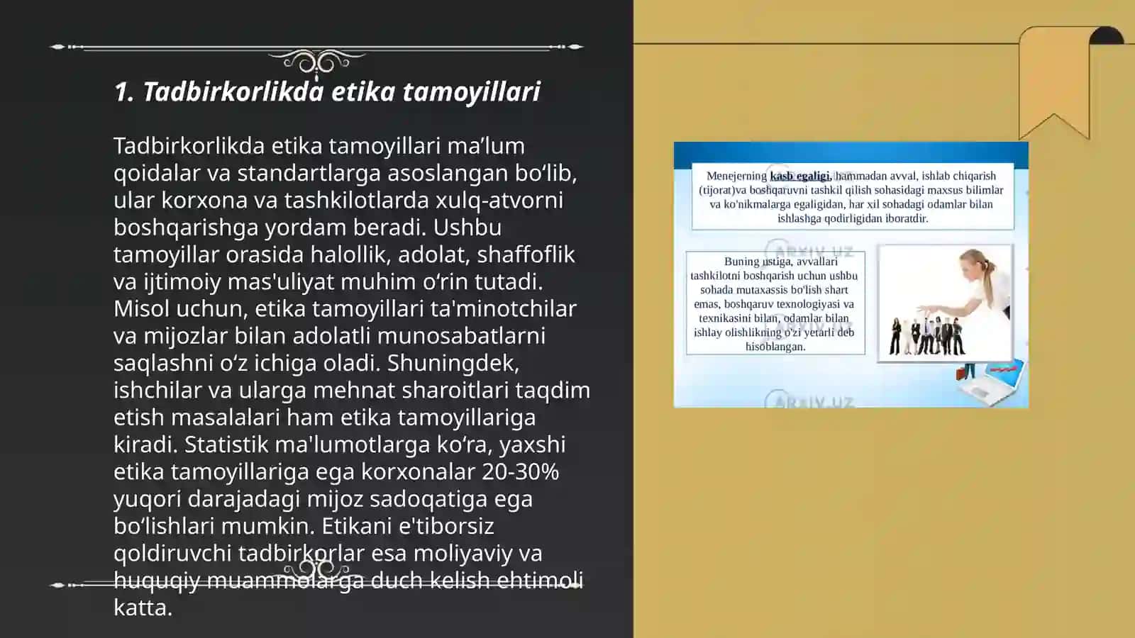 Tadbirkorlik etikasi va madaniyati 3