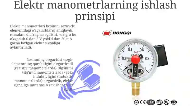 Elektr manometrlarning ishlash prinsipi va turlari 3