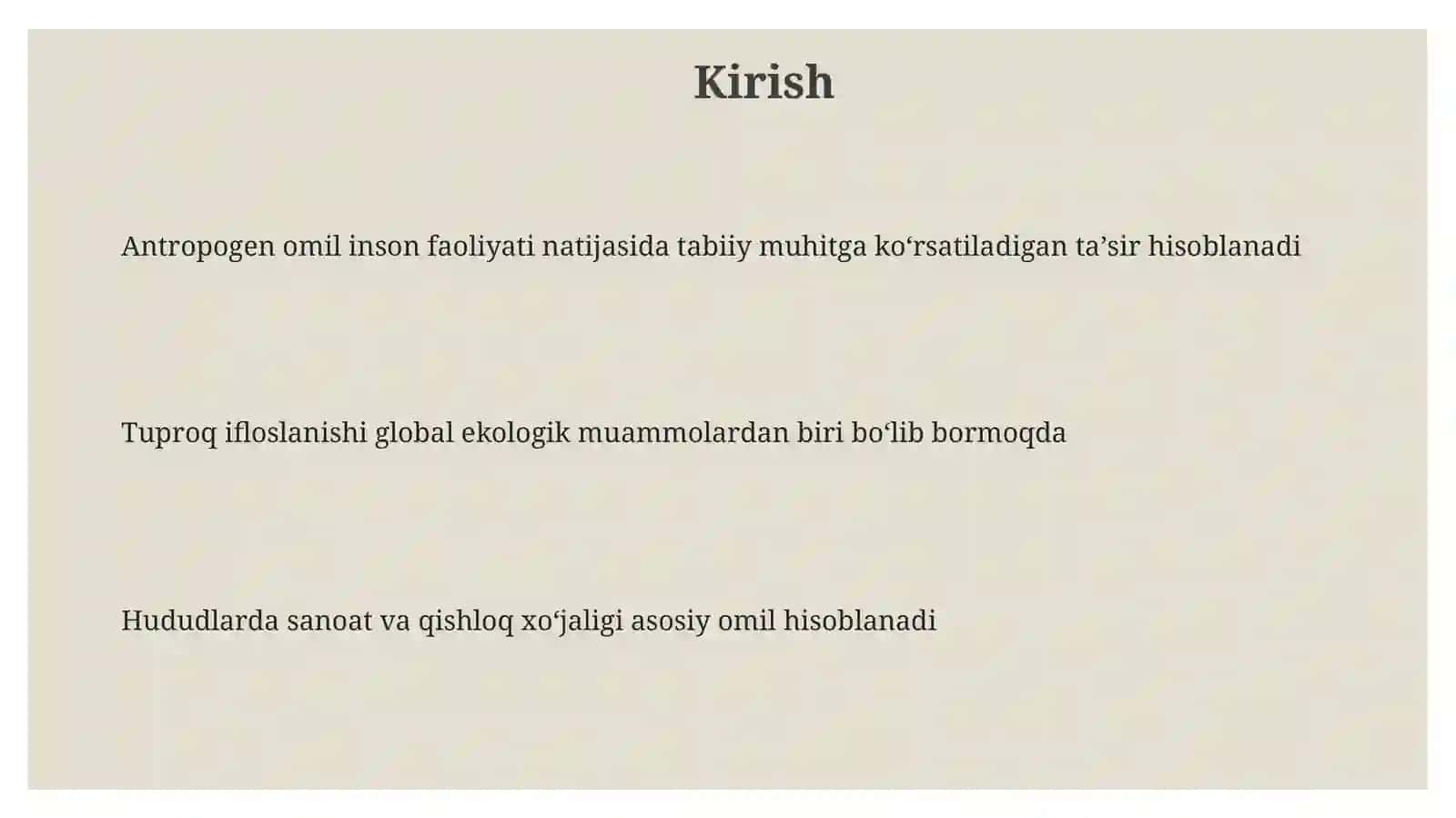 Hududlarda tuproq ifloslanishiga antropogen omilning taʼsiri 3