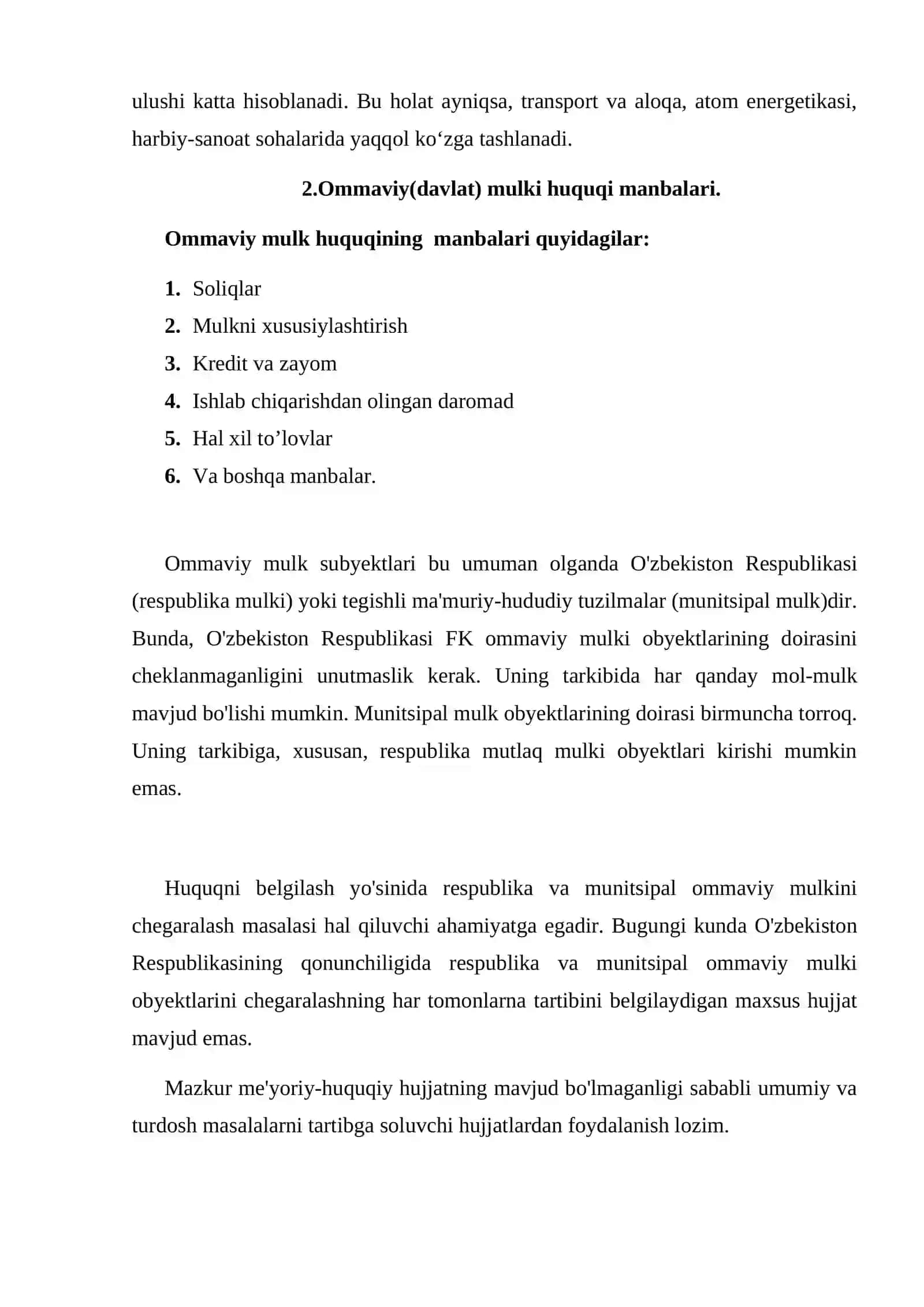 Ommaviy (davlat) mulk huquqi 3