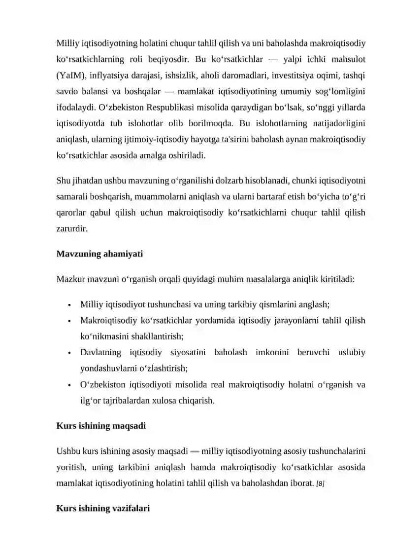 Milliy iqtisodiyot va uning makroiqtisodiy koʻrsatgichlari. 3