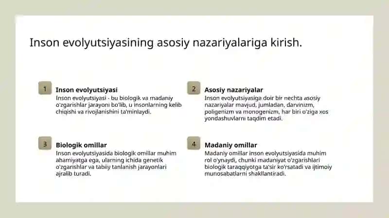 Inson Evolyutsiyasi Nazariyalari 3