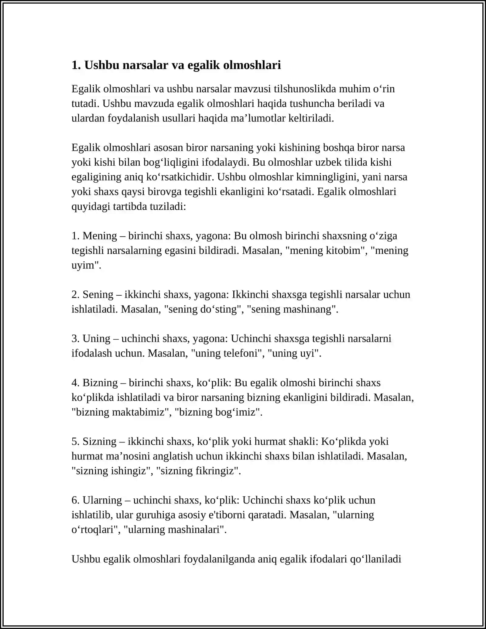 POSSESSIVES THIS/THAT/THESE/THOSE, PAST SIMPLE 3