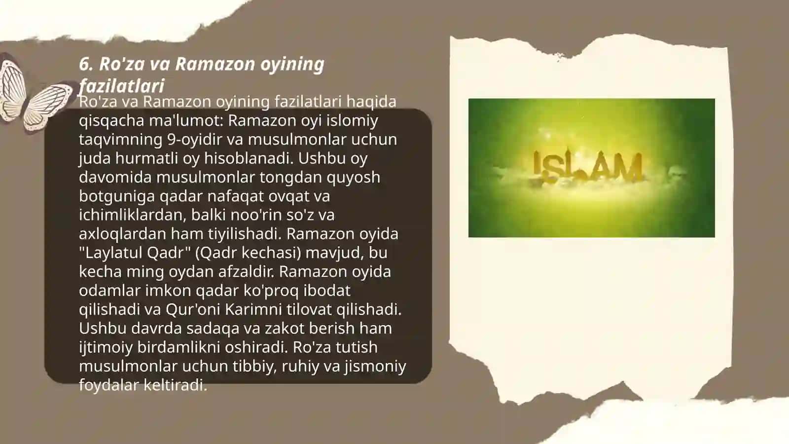 Ro'za va Ramazon oyining fazilatlari 3