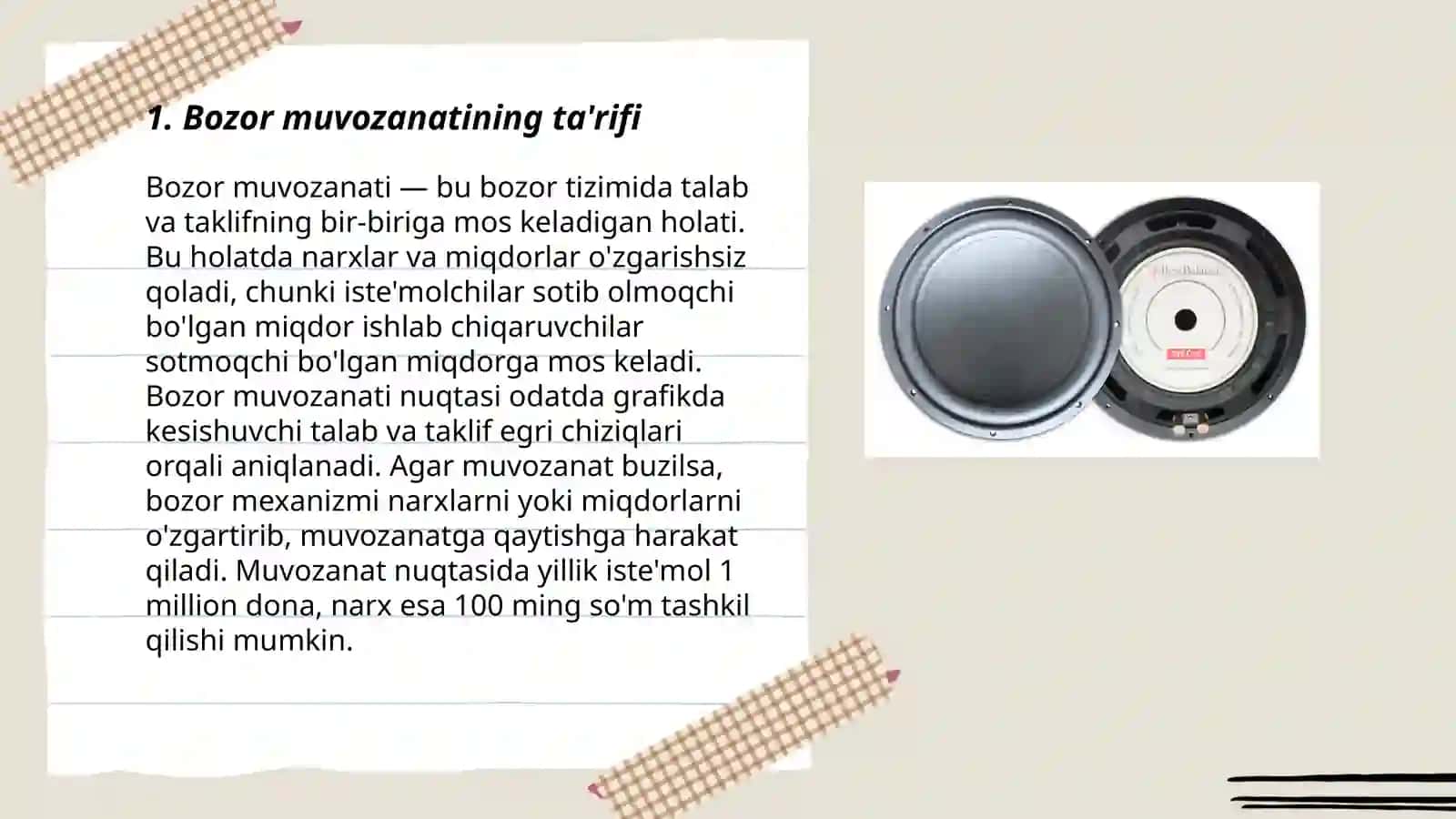 Bozor muvozanati 3