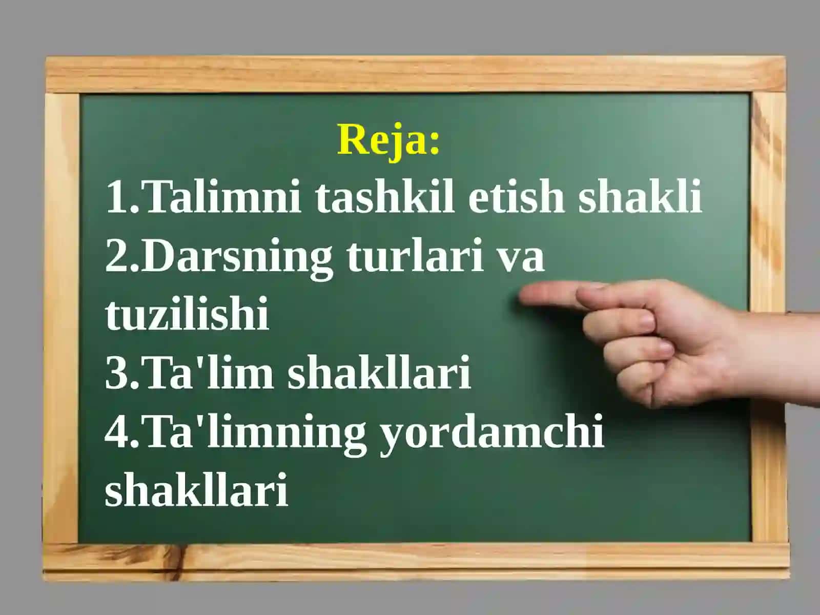 Ta'limni tashkil etish shartlari 3