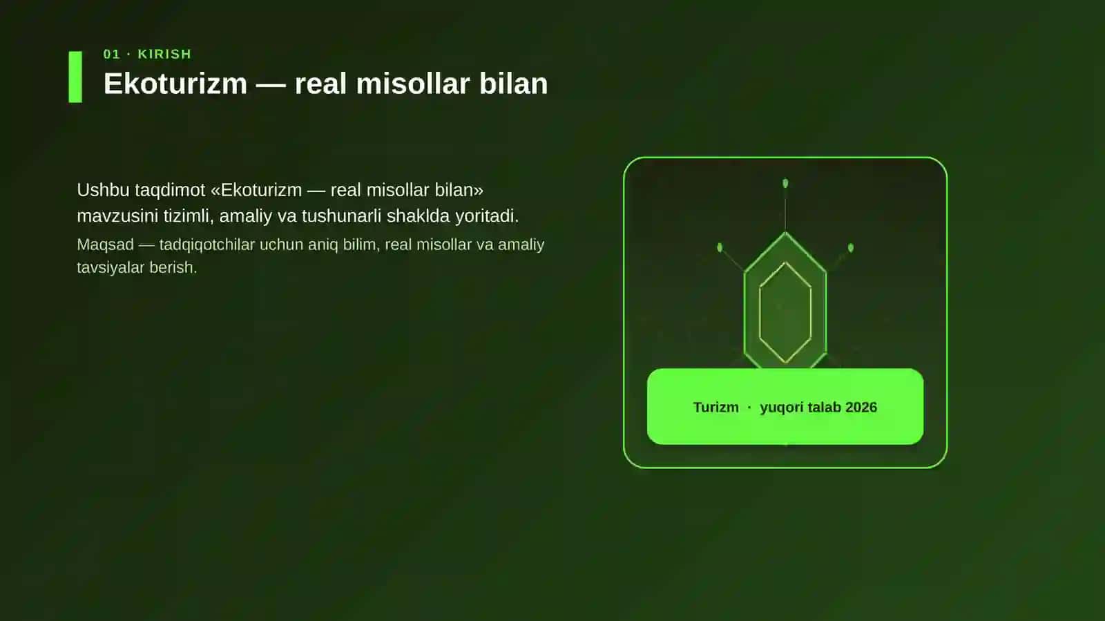 Ekoturizm — real misollar bilan 3