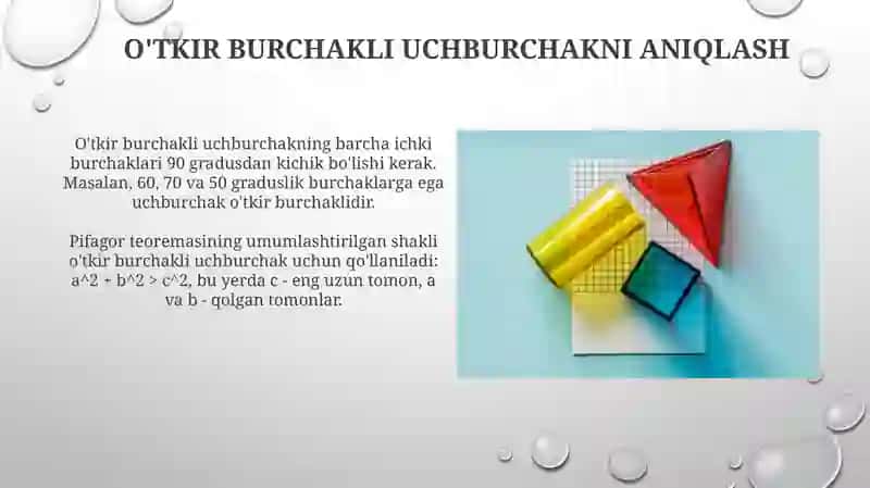 O'tkir burchakli uchburchaklar 3
