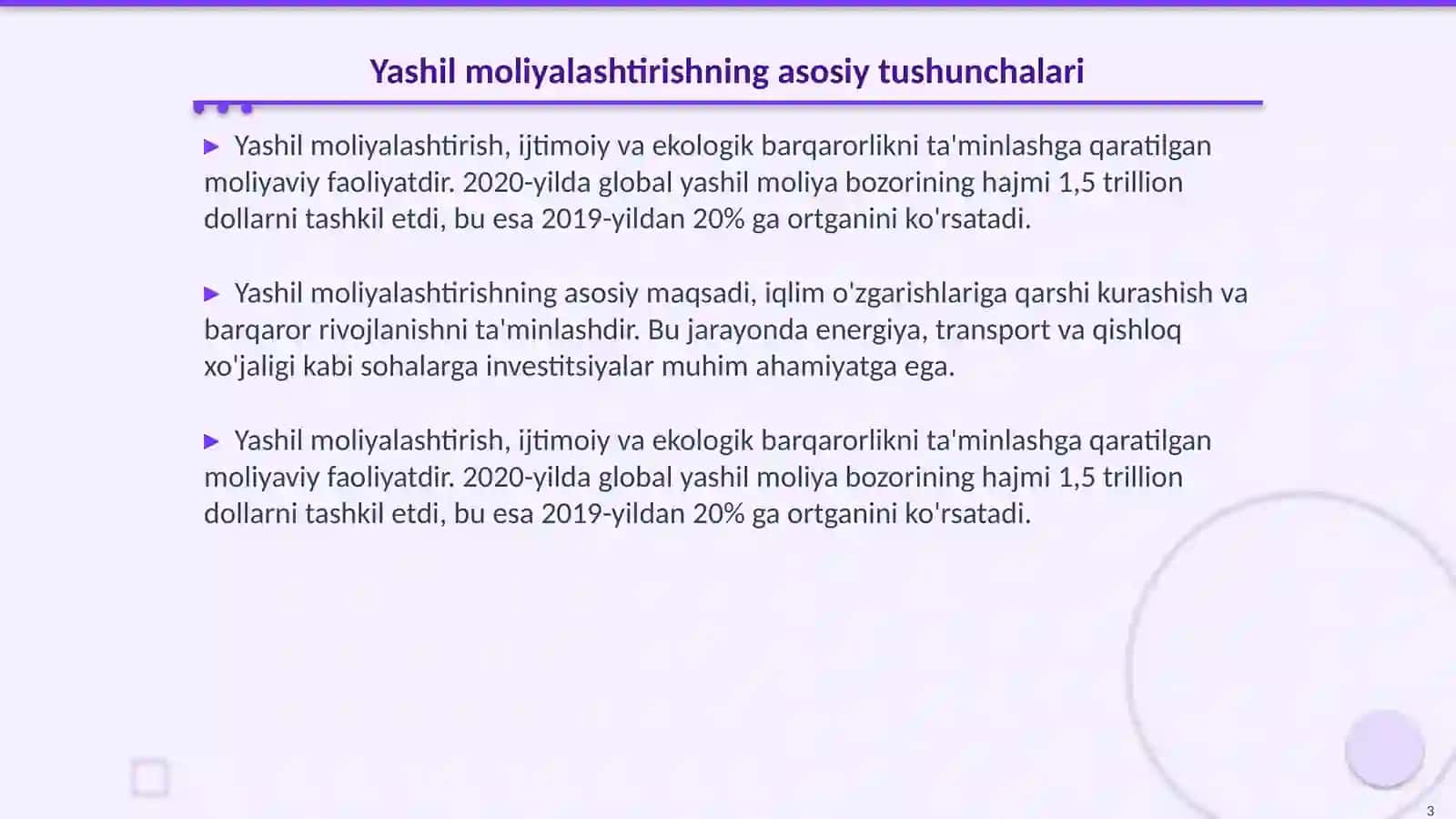 Global yashil moliyalashtirish tendensiyalari 3