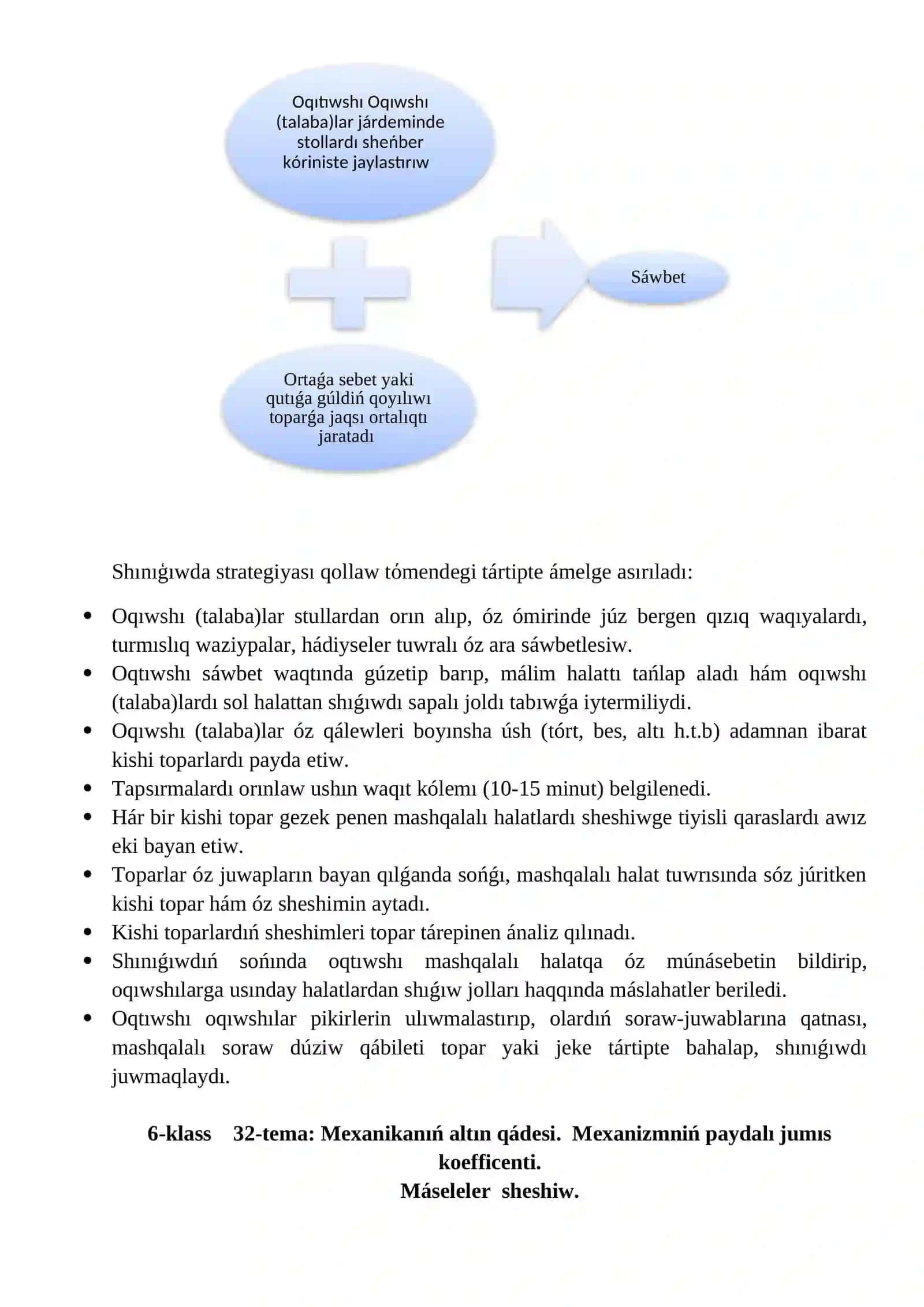 Kúngebaǵar strategiyası 3
